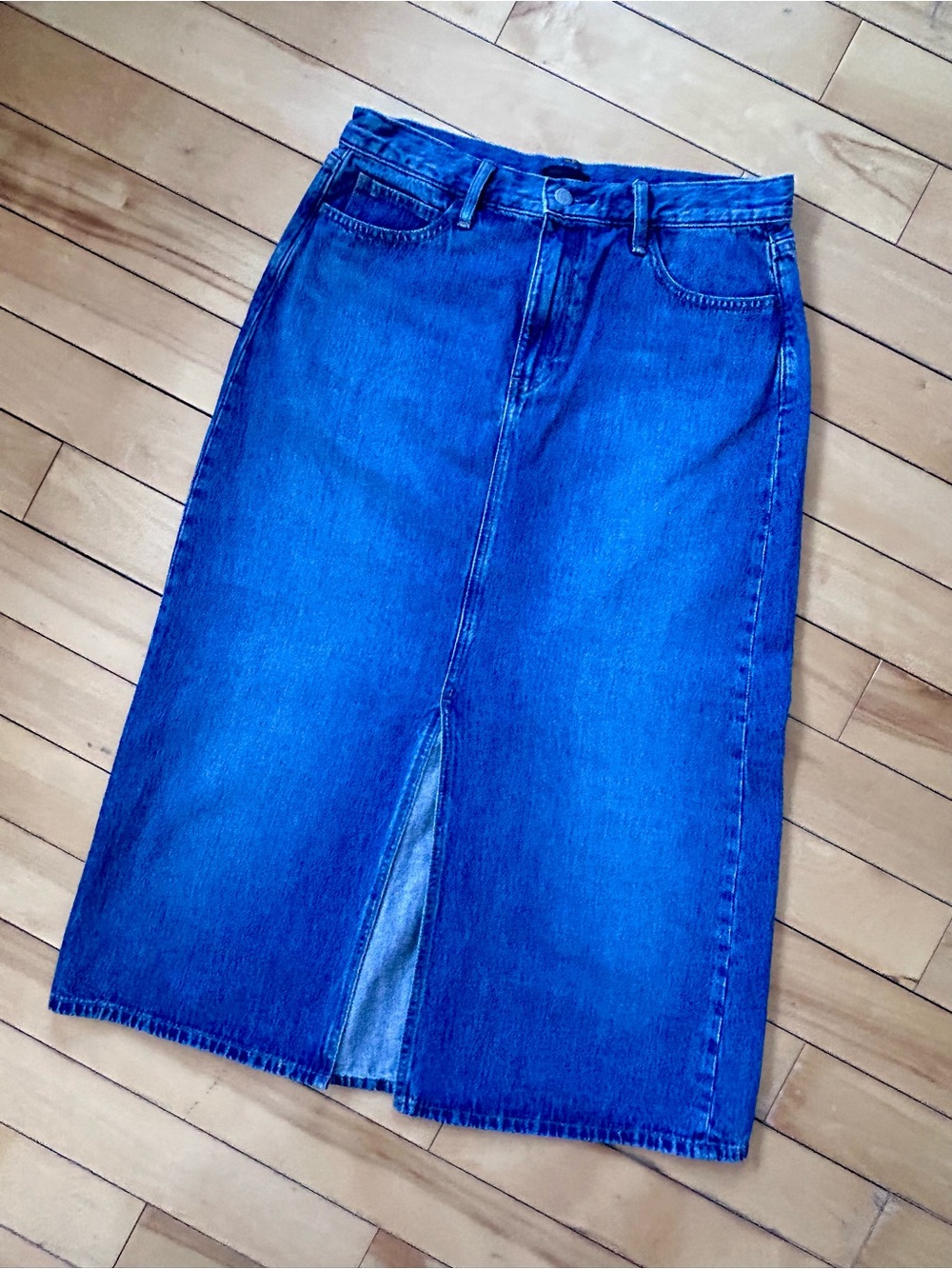classic UNIQLO Denim Long Skirt